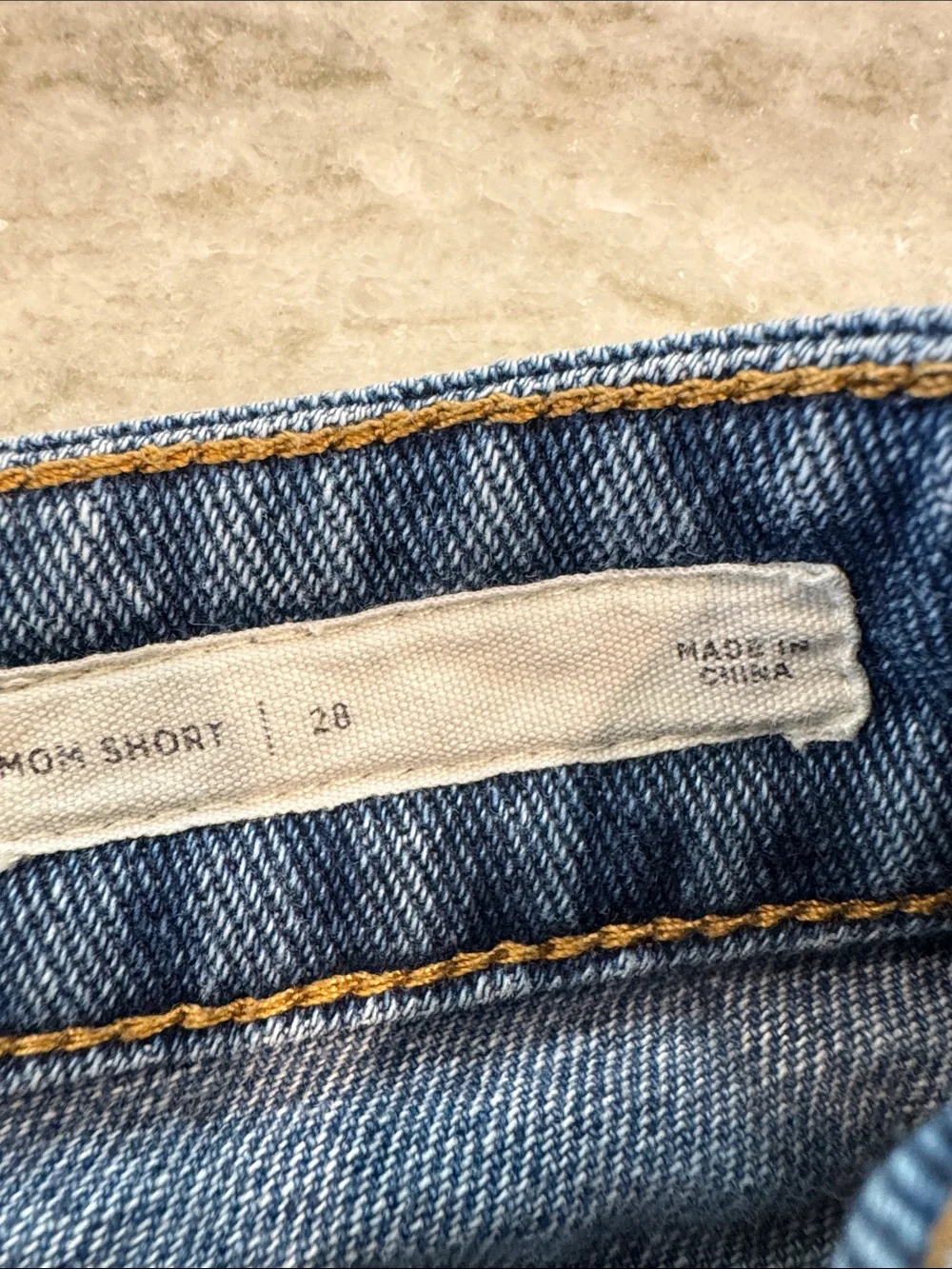 Pacing Mom Shorts High Rise‎ Button Fly Blue Denim Cuffed Hem 28 Summer Vacation